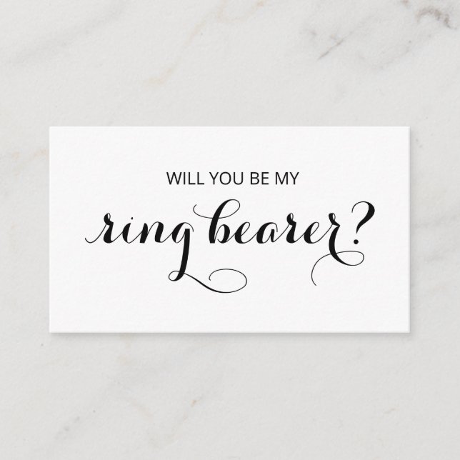 Carte D'accompagnement Chic | Serez-Vous Mon Porteur De Bague ? (Devant)
