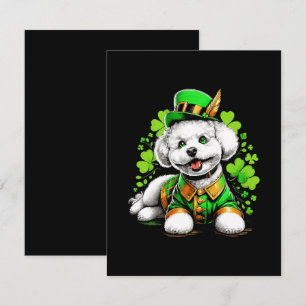 Carte D'accompagnement Chien Bichon Frise St Patrick's Day