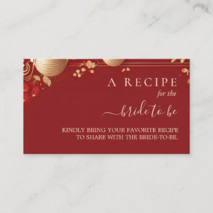 Carte D'accompagnement Chine asiatique Bilingue Hei Bold Fête des mariées