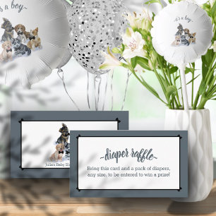 Carte D'accompagnement Chiot pur   Élégant Baby shower de rousseur de cou