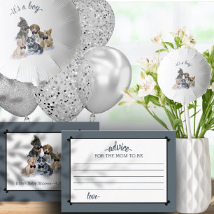Carte D'accompagnement Chiot pur   Elegant Cute Baby shower Conseil Jeu