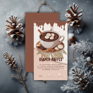Carte D'accompagnement Chocolat chaud et biscuits Baby shower d'hiver