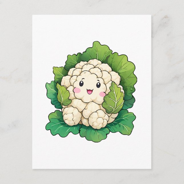 Carte D'accompagnement Chou-fleur Kawaii (Devant)
