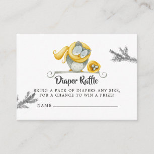 Carte D'accompagnement Chouette d'hiver Baby shower de Noël Chouette Raff