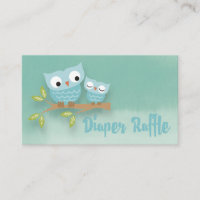 Chouette mignonne Momma et Bébé Chouette Raffle Bi