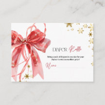 Christmas Diaper Raffle Baby Shower