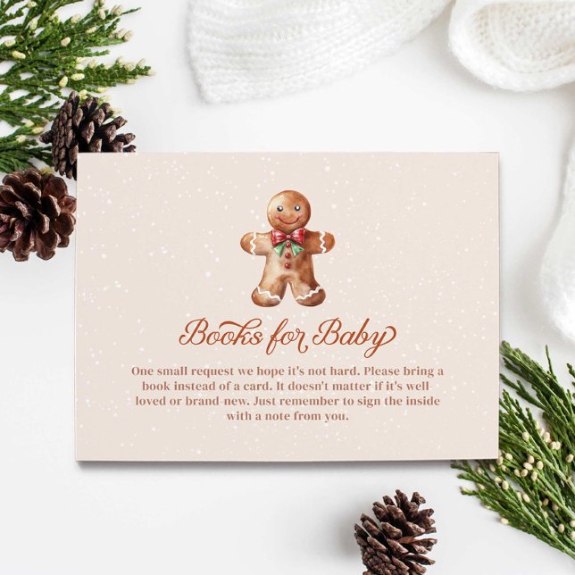 Carte D'accompagnement Christmas Gingerbread Man Books for Baby (Winter Gender Neutral Books for Baby Card)