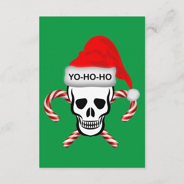 Carte D'accompagnement Christmas, Pirate Skull (Devant)