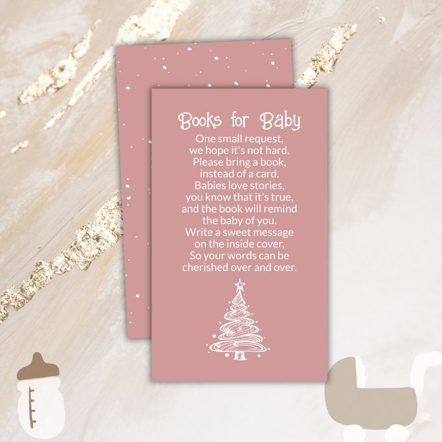 Carte D'accompagnement Christmas Tree Boho Rose Girl Livres pour bébé (Créateur téléchargé)