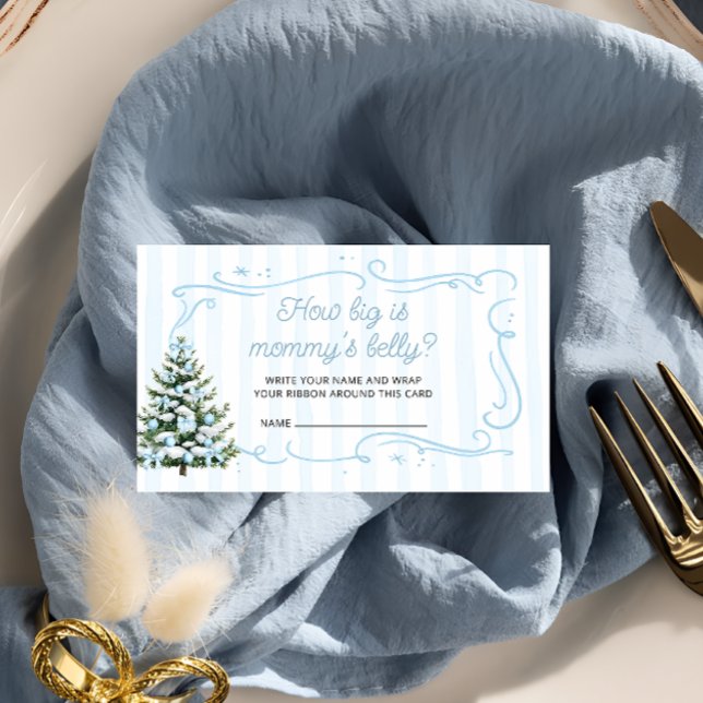 Carte D'accompagnement Christmas Tree Winter How Big Is Mommy's Belly (Créateur téléchargé)