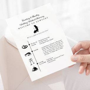Carte D'accompagnement Chronologie de la fin de semaine des Mariages de N