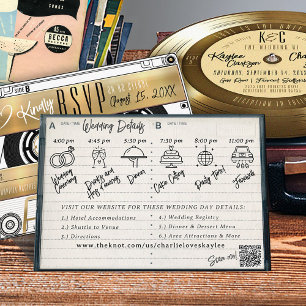 Carte D'accompagnement Chronologie du Coque de bande Retro Cassette - Dét