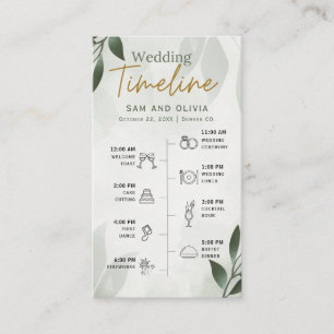 Carte D'accompagnement Chronologie du mariage