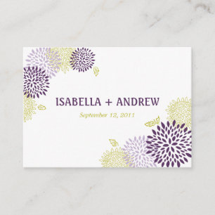 Carte D'accompagnement Chrysanthèmes Mariages Instructions Chubby