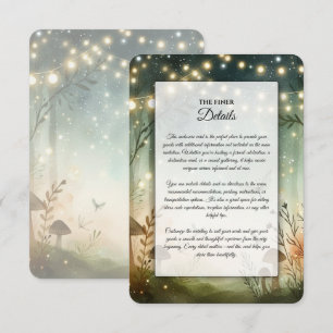 Carte D'accompagnement Chuchotements crépusculaires du mariage sylvestre