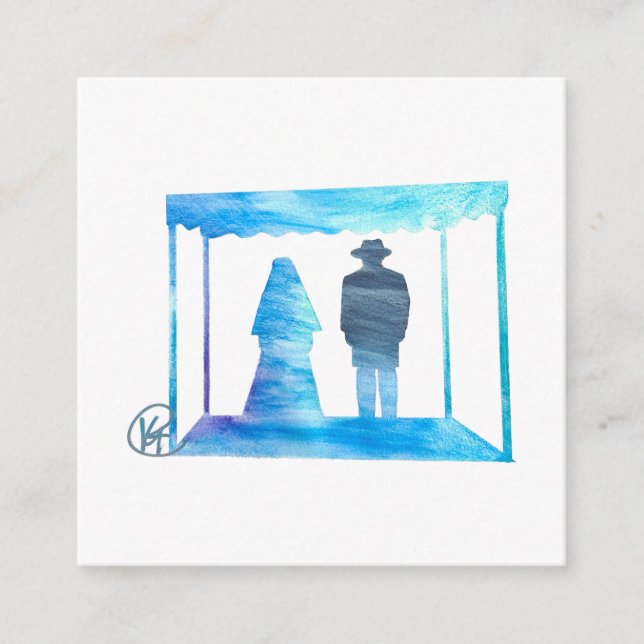 Carte D'accompagnement Chupah Juive Mariage Canopée Art (Devant)