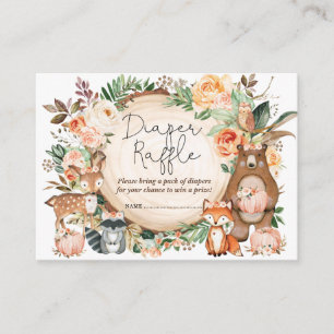 Carte D'accompagnement Chute Baby shower de lessive Animaux de bois