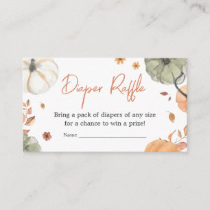Carte D'accompagnement Chute Citrouille Baby shower Déchets Raffle