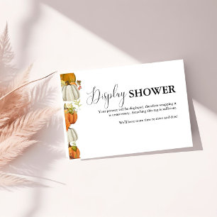 Carte D'accompagnement Chute Citrouille Feuille nuptiale douche DIsplay