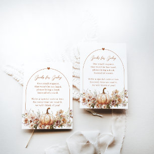 Carte D'accompagnement Chute d'amour Floral Citrouille Baby shower de liv