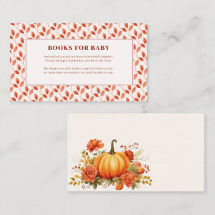 Carte D'accompagnement Chute d'amour flore automne Baby showers livres po