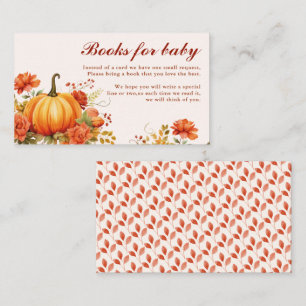 Carte D'accompagnement Chute d'amour flore automne Baby showers livres po