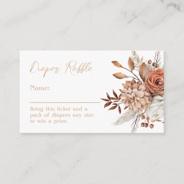 Carte D'accompagnement Chute en Amour Baby shower d'automne Déchets Raffl (Devant)