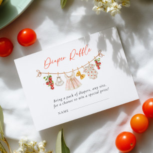 Carte D'accompagnement Ciao Baby Fête de Naissance Italienne Tirage au So