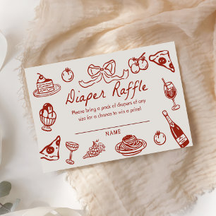 Carte D'accompagnement Ciao Baby Italien Baby shower de pizza Déchets Raf