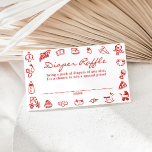 Carte D'accompagnement Ciao Bambino Baby shower italien Déchets Raffle