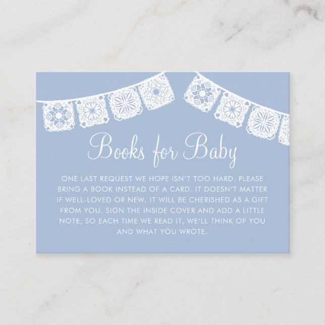 Carte D'accompagnement Cielito Lindo Blue Arch Papel Baby shower Picado (Devant)