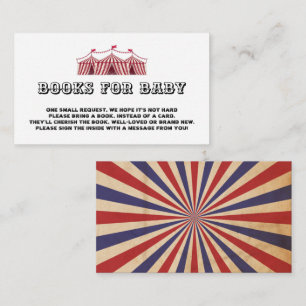 Carte D'accompagnement Circus Vintage Retro Livres Pour Baby shower