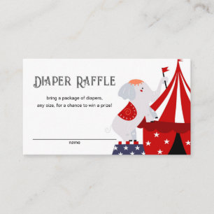 Carte D'accompagnement Cirque ou carnaval Baby shower Déchets Raffle