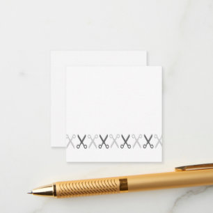 Carte D'accompagnement Ciseaux gris blanc élégant Coiffeur Taylor