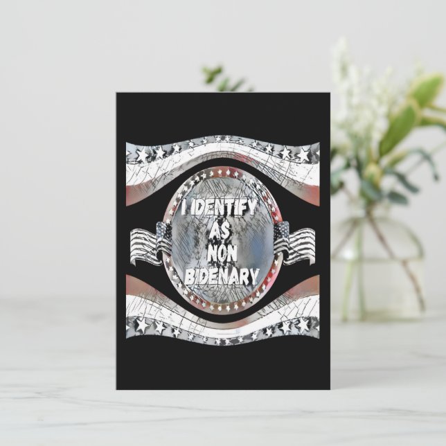 Carte D'accompagnement Citation contre Joe Biden, Je m'identifie comme no (Debout devant)