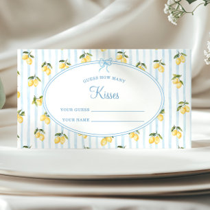 Carte D'accompagnement Citron bleu italien Devis combien de baisers
