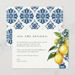 Carte D'accompagnement Citron Citrus Positano Mariage italien