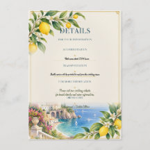 Citron d'Amalfi | Bleu et Jaune Détails de Mariage