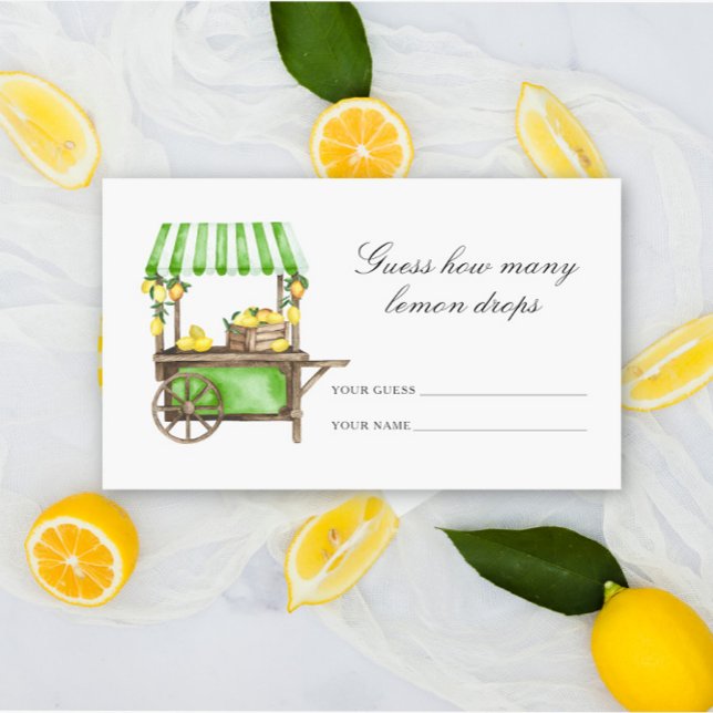Carte D'accompagnement Citron - Devinez combien de gouttes de citron (Créateur téléchargé)