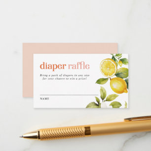 Carte D'accompagnement Citron floral   Billet de rabat Baby shower