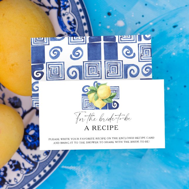 Carte D'accompagnement Citron - Recette pour la future mariée  (Créateur téléchargé)