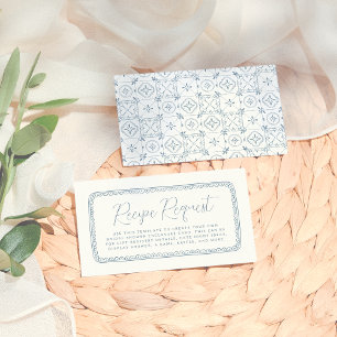 Carte D'accompagnement Citron tiré à la main   Fête des mariées bleue