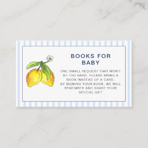 Carte D'accompagnement Citrons aux rayures bleues Livres pour bébé