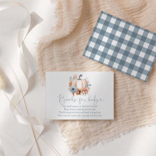 Carte D'accompagnement Citrouille Automne Boy Baby shower Livres Pour Béb