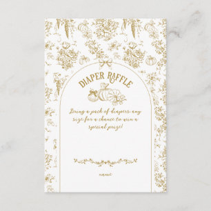 Carte D'accompagnement Citrouille Automne or Whimsical Baby shower floral