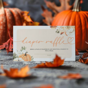 Carte D'accompagnement Citrouille Autumn Baby shower Déchets Raffle