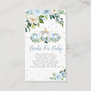 Carte D'accompagnement Citrouille Baby shower Boy Citrouilles Livres Pour