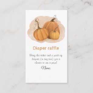 Carte D'accompagnement Citrouille Baby shower Déchets Raffle