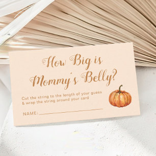 Carte D'accompagnement Citrouille Baby shower Devine À Quel Point Son Ven