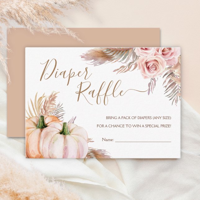 Carte D'accompagnement Citrouille Baby shower fille Citrouille Déchets Ra (Créateur téléchargé)